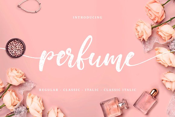 Perfume Font: A Handwritten Masterpiece with Elegant Swashes for Modern Design