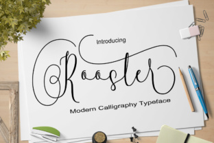 Rooster Script: A Delicate Calligraphy Font with Character