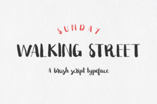 Sunday Walking Street: A Hand-Painted Brush Font for Authentic Design